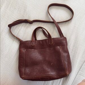Portland Leather mini crossbody tote